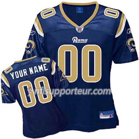 Maillot Femme Los Angeles Rams Personnalisé Navy 